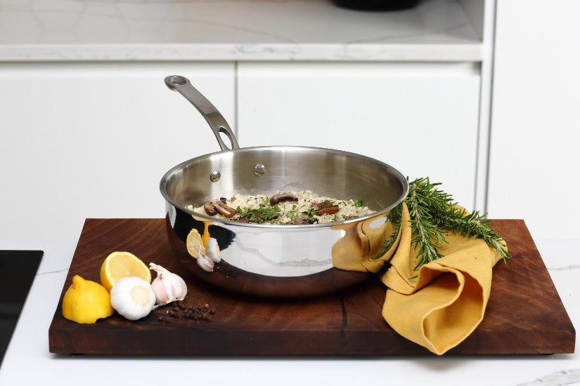 Stainless Steel Tri-Ply 24cm Chef's Pan