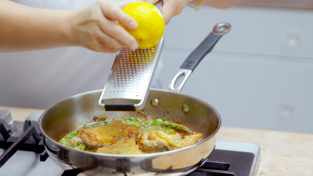 Stainless Steel Base 24cm Frying Pan Stainless Steel Interior