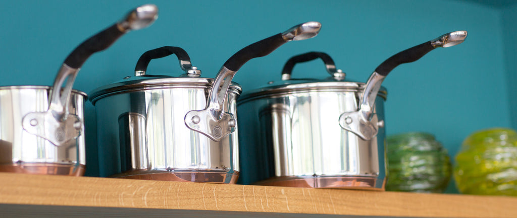 Copper Base Set of 3 – 16cm, 18cm & 20cm Saucepans