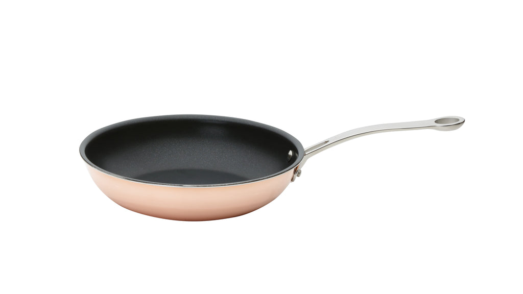 Copper Tri-Ply Set of 3 – 16cm Saucepan, 24cm Stock Pot & 24cm Non-Stick Frying Pan