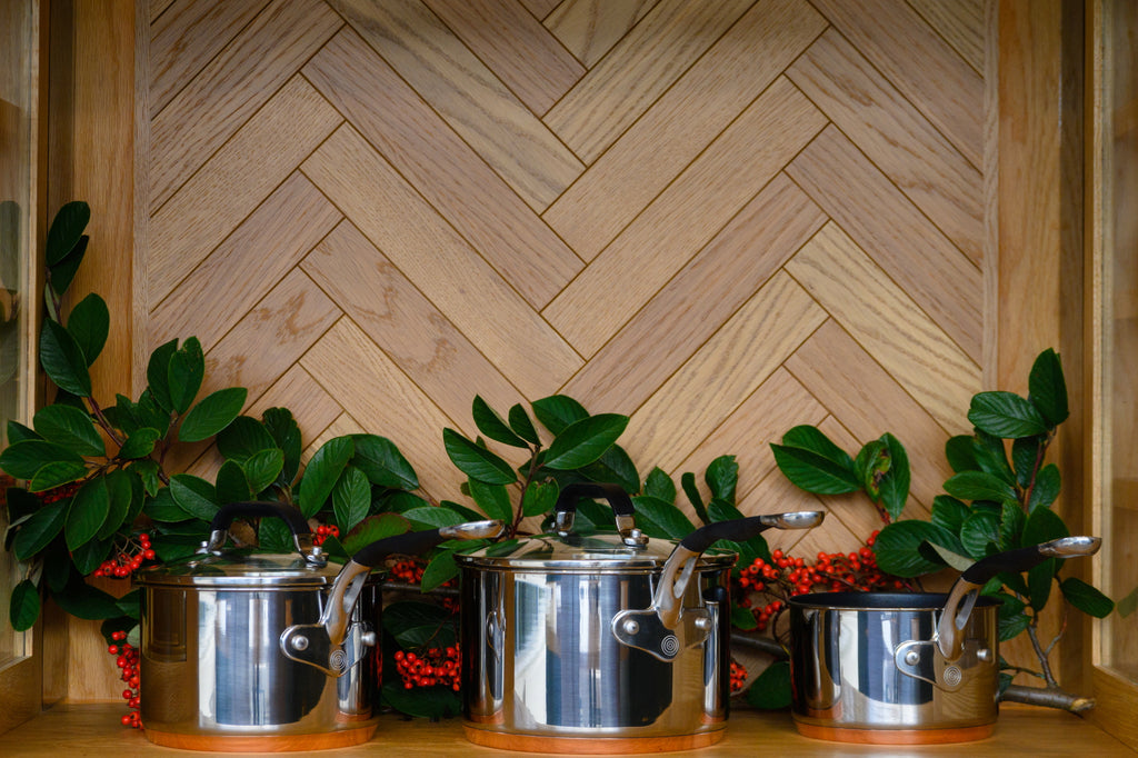 Copper Base Set of 3 – 14cm, 16cm & 18cm Saucepans Second
