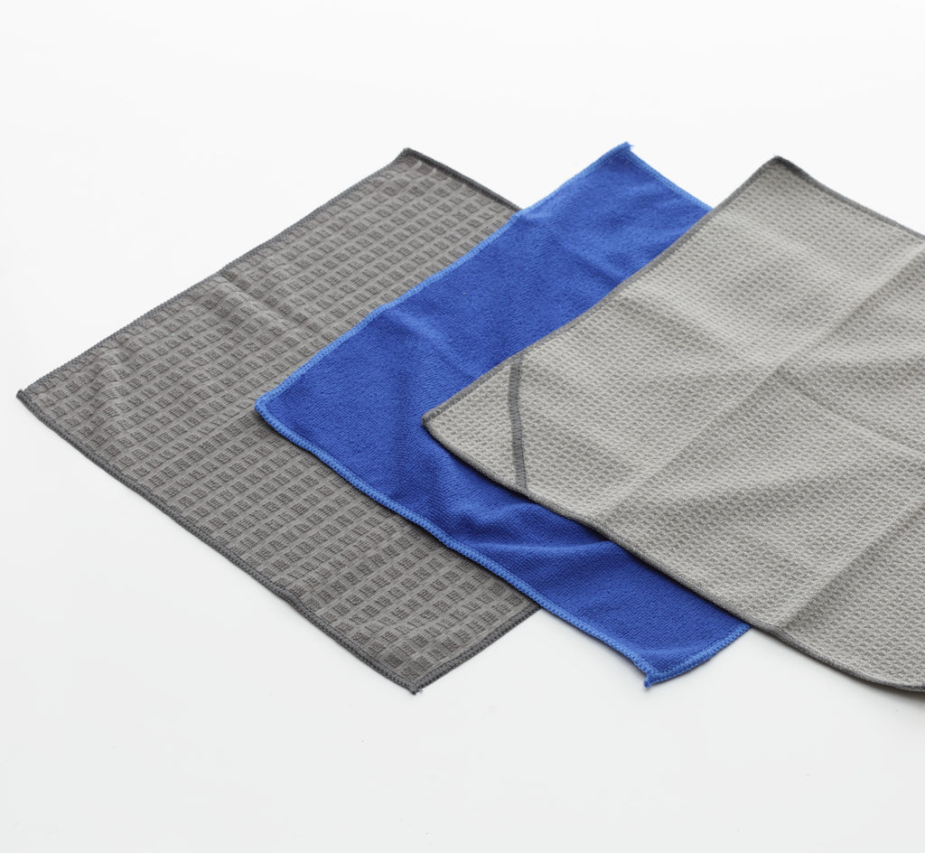Pack of 3 Non-Scratch Microfibre Cloths for Cleaning and Polishing