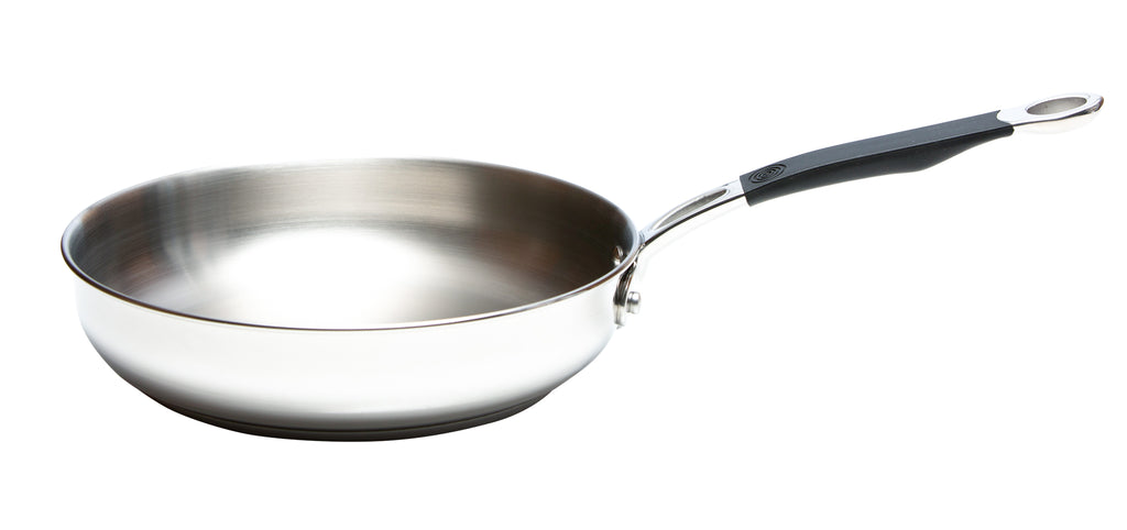 Stainless Steel Base 24cm Frying Pan Stainless Steel Interior
