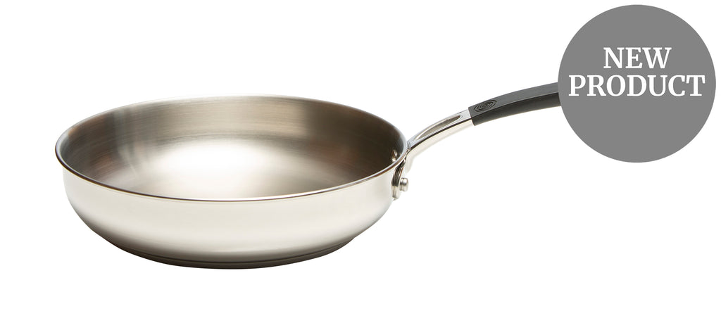 Stainless Steel Base 24cm Frying Pan Stainless Steel Interior