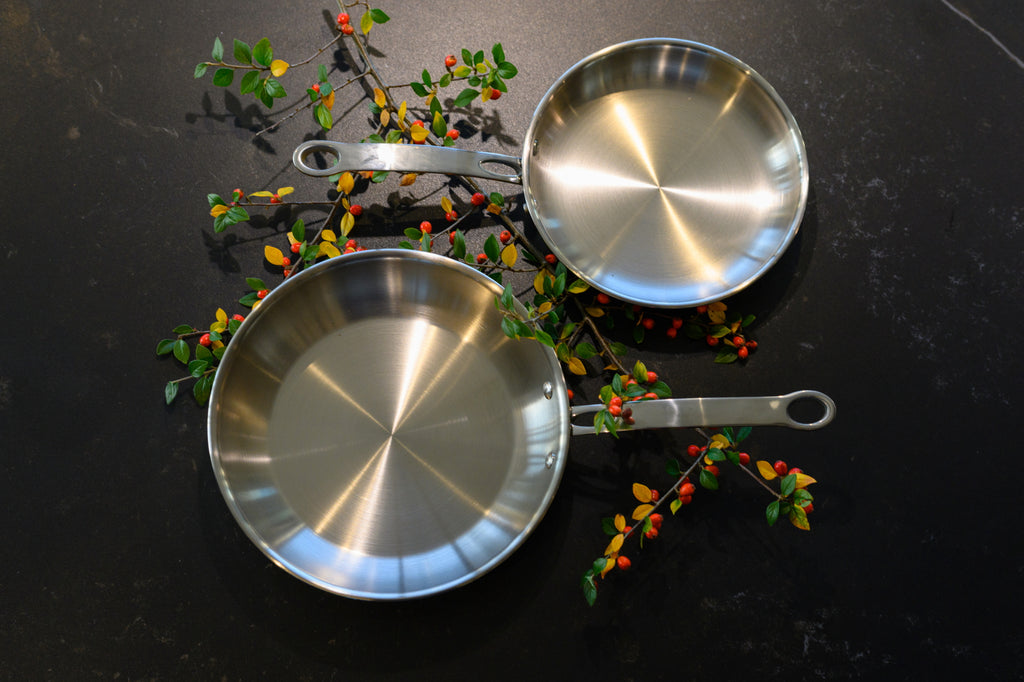 ** SPECIAL BUY** Stainless Steel Tri-ply Set of 2 Frying Pans