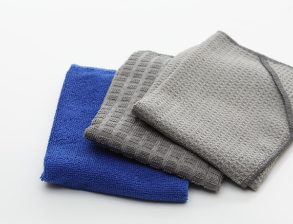 Pack of 3 Non-Scratch Microfibre Cloths for Cleaning and Polishing